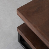 LABEL51 Salontafel Cube - Espresso - Mangohout - 80x80x40 cm