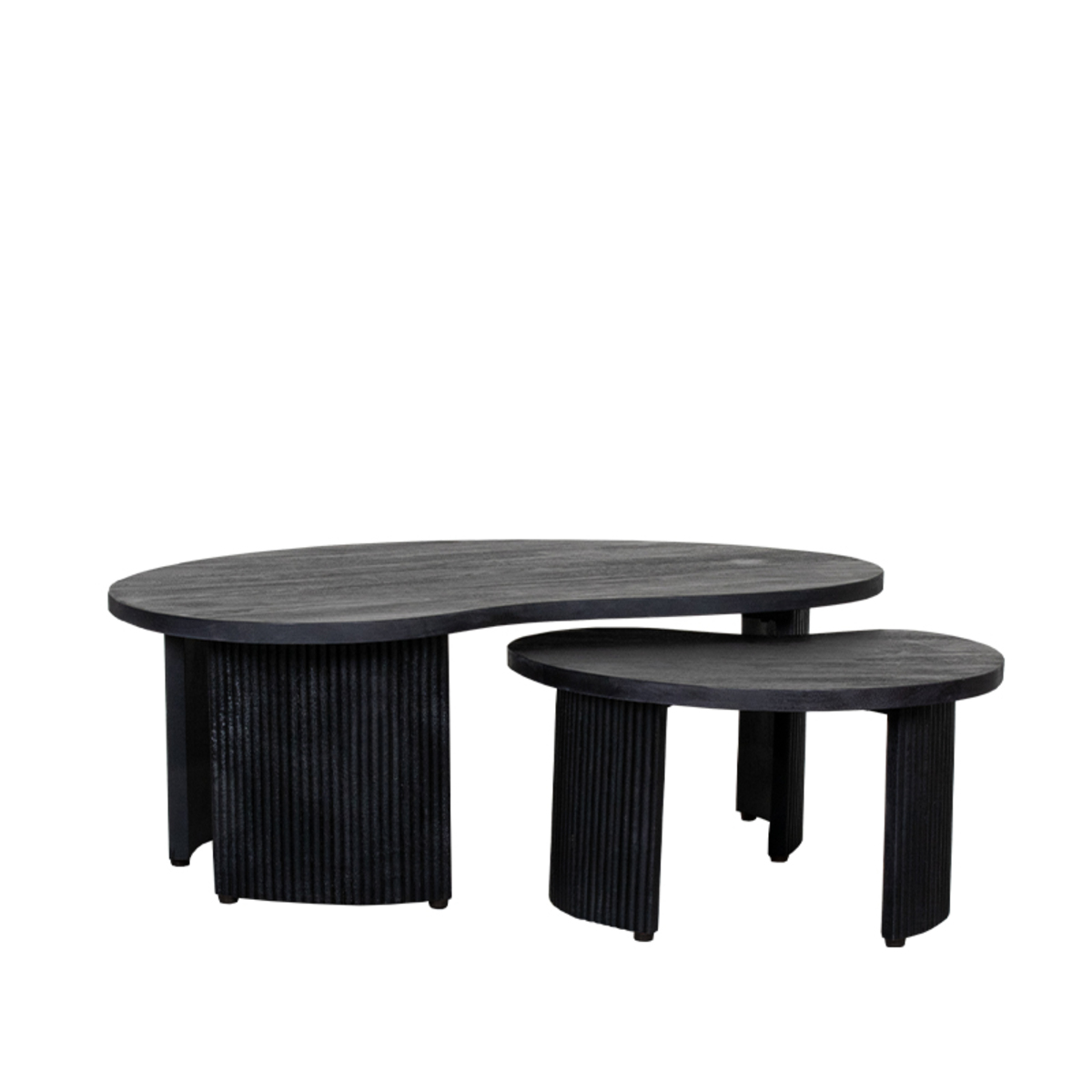 LABEL51 Salontafel Timon - Zwart - Mangohout - 100x58x40 cm