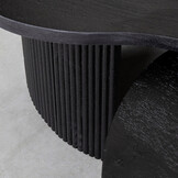 LABEL51 Salontafel Timon - Zwart - Mangohout - 100x58x40 cm