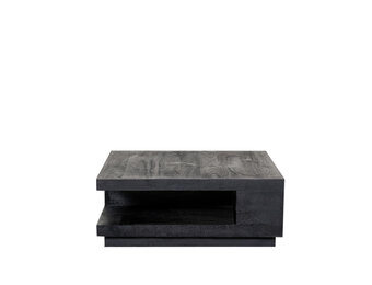 LABEL51 Salontafel Square - Zwart - Mangohout - 80x80x30 cm