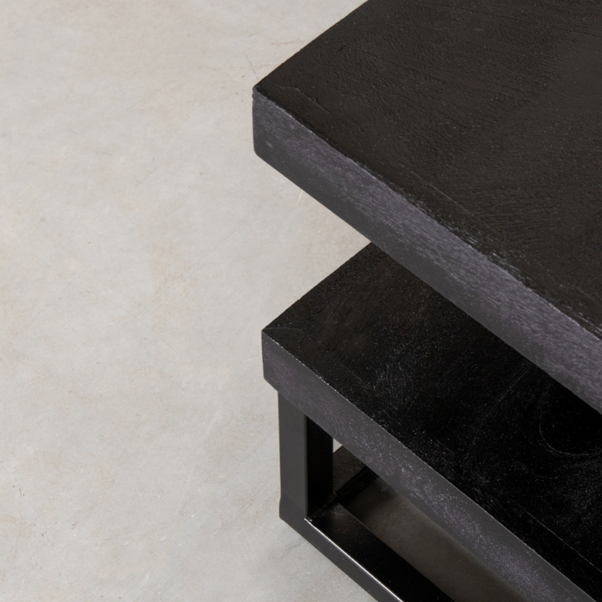 LABEL51 Salontafel Cube - Zwart - Mangohout - 80x80x40 cm
