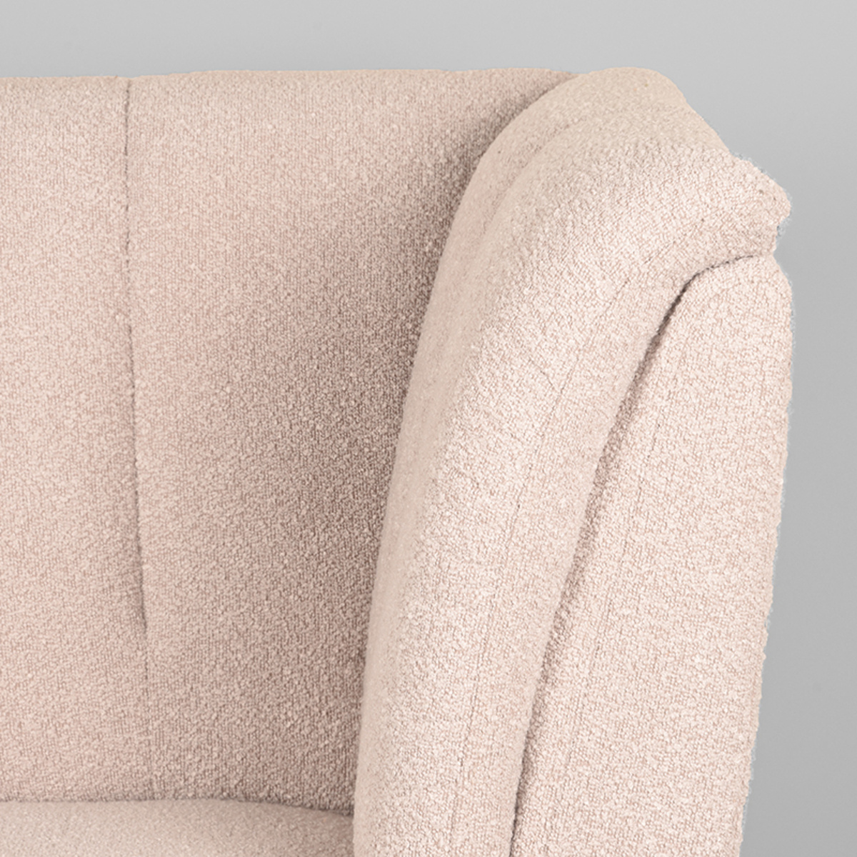 LABEL51 Eetkamerbank Modula - Naturel - Boucle - Hoek - 62x62x92 cm