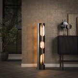 Hoyz Collection - Vloerlamp  Ø25 Organic Cylinder L 3L - Zwart Nikkel