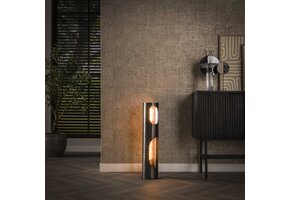Hoyz Collection - Vloerlamp Organic Ø20 Cylinder - Zwart Nikkel