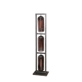 Hoyz - Vloerlamp Tower 3L - Smoke Glas - Artic Zwart