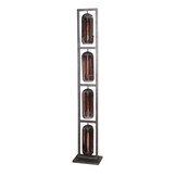 Hoyz - Vloerlamp Tower 4L - Smoke Glas - Artic Zwart