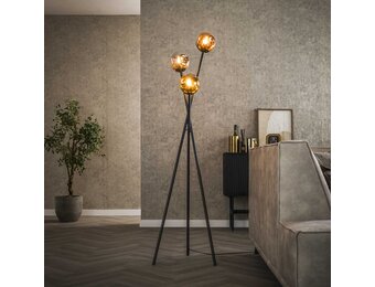 Hoyz Collection - Vloerlamp 3L Molecule Mix Glass - Artic Zwart