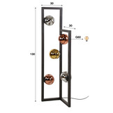 Hoyz Collection - Vloerlamp 5L Stellar - Artic Zwart