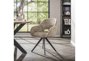 Hoyz Collection - Armstoel Spring Draaibaar - Eagle Zandkleur - Set van 2