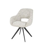 Hoyz Collection - Armstoel Spring Draaibaar - Eagle Gebroken Wit - Set van 2