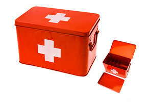 Present Time - Medicijnbox Cross Large - Rood