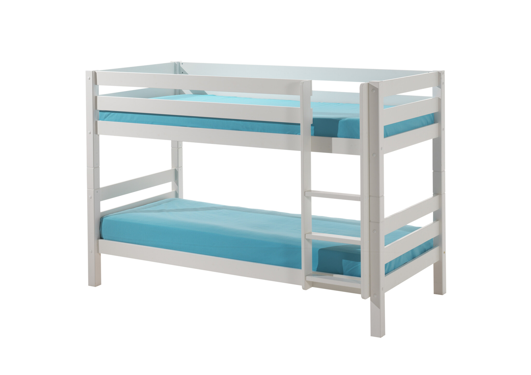 LUCEVI - Pino Stapelbed H140CM + Rolbed + Ladder - Bruin - 90x200 cm