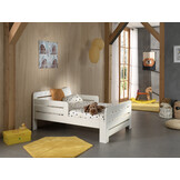LUCEVI - Jumper Doorgroeibed + Matras + Lade - Wit - 60x140/ 90x200 cm