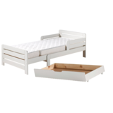 LUCEVI - Jumper Doorgroeibed + Matras + Lade - Wit - 60x140/ 90x200 cm