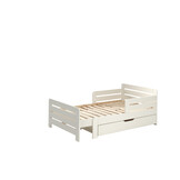 LUCEVI - Jumper Doorgroeibed + Matras + Lade - Wit - 60x140/ 90x200 cm