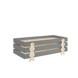 LUCEVI - Modulo Smiley Stapelbare bedden - 3 stuks - Grijs - 90x200 cm