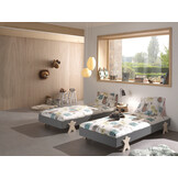 LUCEVI - Modulo Smiley Stapelbare bedden - 3 stuks - Grijs - 90x200 cm