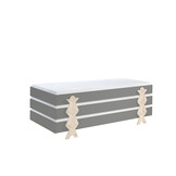 LUCEVI - Modulo Smiley Stapelbare bedden - 3 stuks - Grijs - 90x200 cm
