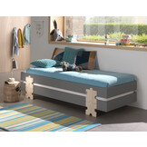 LUCEVI - Modulo Puzzle Stapelbare bedden - 3 stuks - Grijs - 90x200 cm