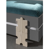 LUCEVI - Modulo Puzzle Stapelbare bedden - 3 stuks - Grijs - 90x200 cm