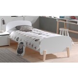 LUCEVI - Kiddy bed + Nachtkastje - Wit - 90x200 cm