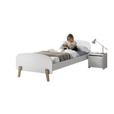 LUCEVI - Kiddy bed + Nachtkastje - Wit - 90x200 cm