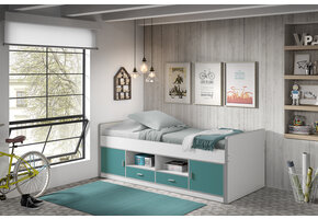LUCEVI - Bonny 90 Kajuitbed 90x200cm - Turquoise