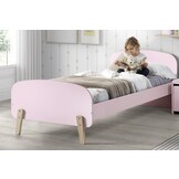 LUCEVI - Kiddy bed + Nachtkastje + Hangplankjes + Speelkoffer - Roze - 90x200 cm