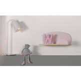 LUCEVI - Kiddy bed + Nachtkastje + Hangplankjes + Speelkoffer - Roze - 90x200 cm