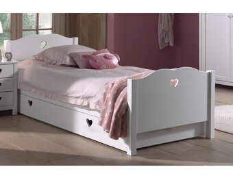 LUCEVI - Amori bed + Rolbed - Wit - 90x200 cm