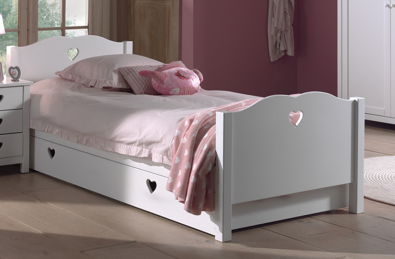 LUCEVI - Amori bed + Rolbed - Wit - 90x200 cm