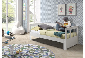 LUCEVI - Pino 91 Uitschuif-kajuitbed 90x200cm - Wit