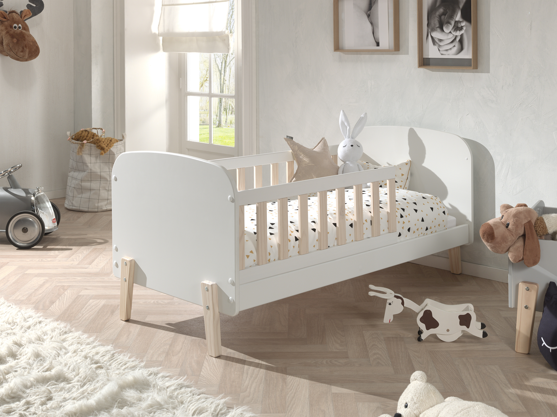 LUCEVI - Kiddy Peuter Bed - 148.2x77x68cm - Wit