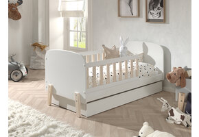 LUCEVI - Kiddy Toddler bed + Lade - Wit - 70x140 cm