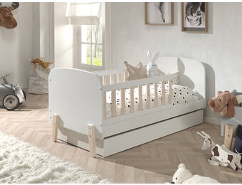 LUCEVI - Kiddy Toddler bed + Lade - Wit - 70x140 cm