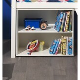 LUCEVI - Pino Halfhoogslaper + Ladder + Bureau + Boekenkast - Wit - 90x200 cm