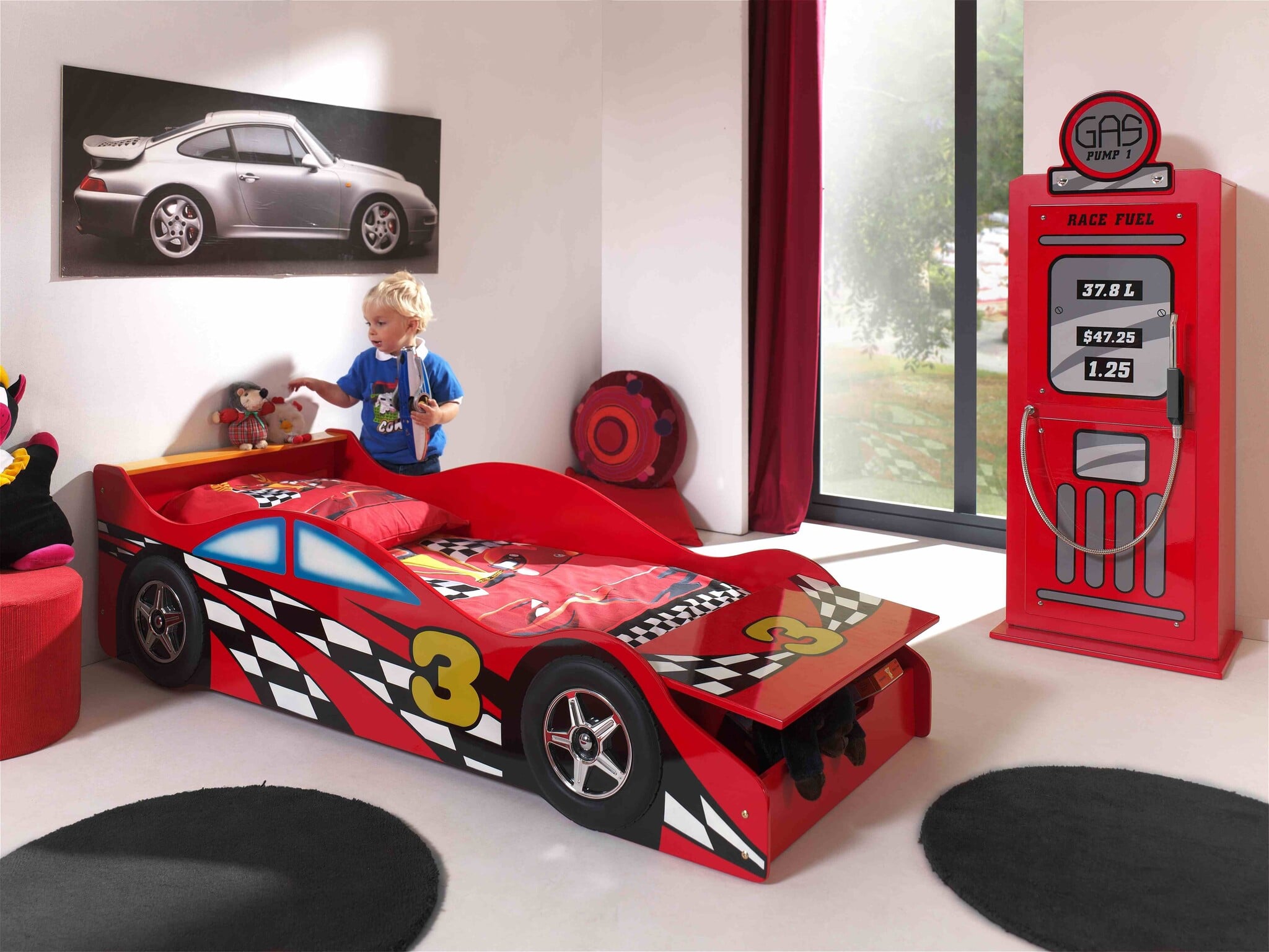 LUCEVI - Peuter Race Carbed -  175x78x48cm - Rood