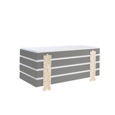 LUCEVI - Modulo Puzzle Stapelbare bedden - 4 stuks - Grijs - 90x200 cm