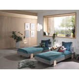 LUCEVI - Modulo Pijl Stapelbare bedden - 3 stuks - Grijs - 90x200 cm