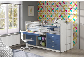 LUCEVI - Bonny 95 Halfhoogslaper 90x200cm - Blauw