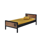 LUCEVI - Alix Bed 90x200cm - Bruin/ Zwart