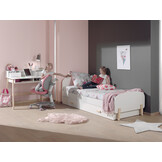 LUCEVI - Kiddy bed + Rolbed + Bureau - Wit - 90x200 cm