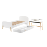 LUCEVI - Kiddy bed + Rolbed + Bureau - Wit - 90x200 cm