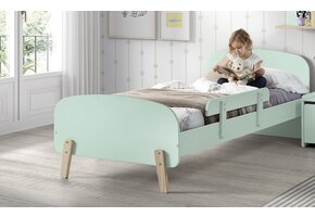 LUCEVI - Kiddy bed + Uitvalbeveiliging - Mint Green - 90x200 cm