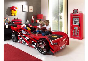 LUCEVI - Carbeds Night Speeder Bed 90x200cm - Rood