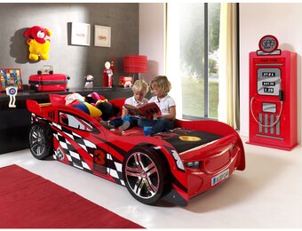 LUCEVI - Carbeds Night Speeder Bed 90x200cm - Rood