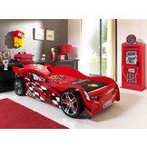 LUCEVI - Carbeds Night Speeder Bed 90x200cm - Rood