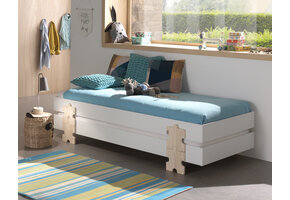 LUCEVI - Modulo Puzzle Stapelbare bedden - 3 stuks - Wit - 90x200 cm