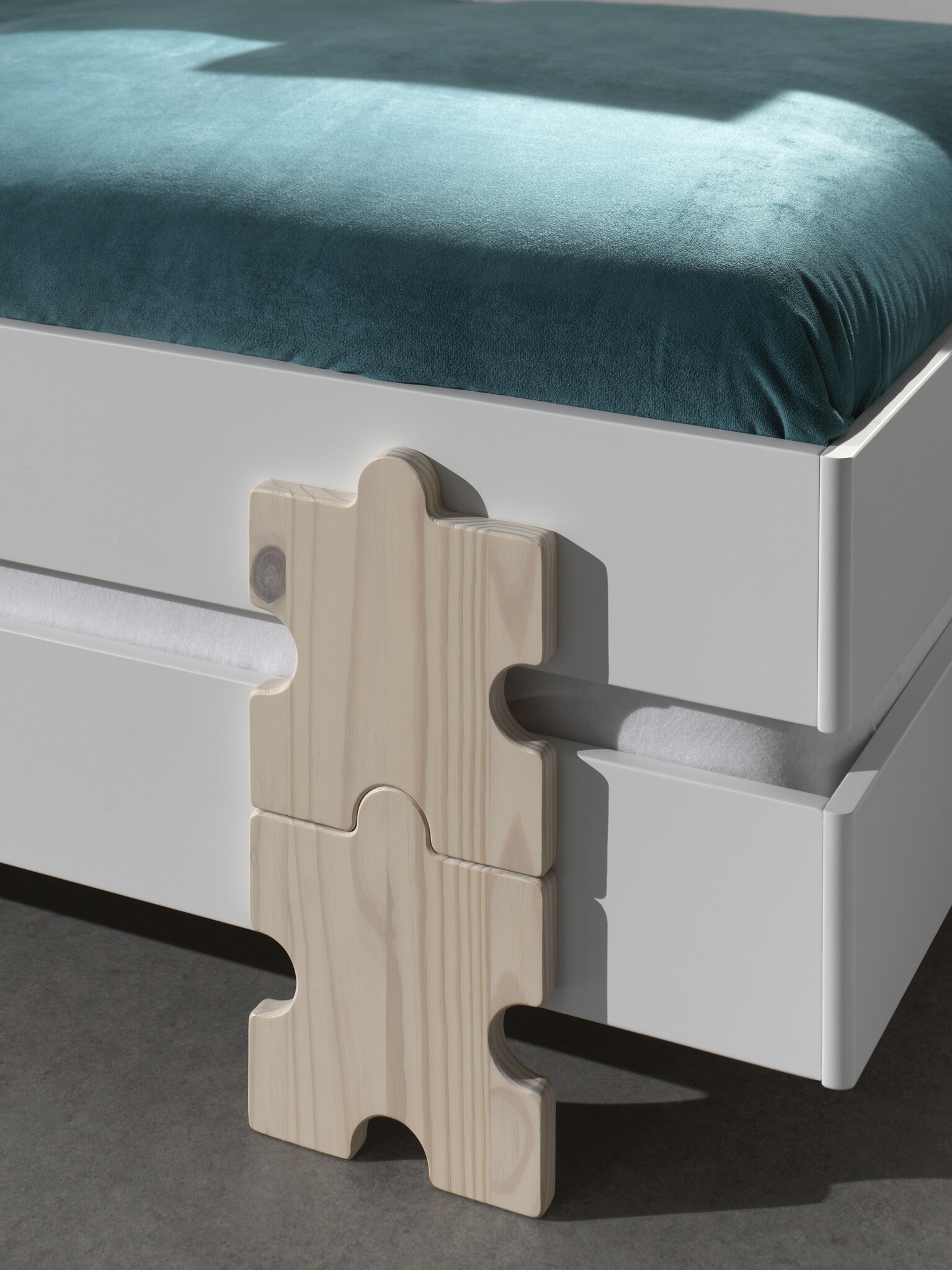 LUCEVI - Modulo Puzzle Stapelbare bedden - 3 stuks - Wit - 90x200 cm