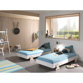 LUCEVI - Modulo Puzzle Stapelbare bedden - 3 stuks - Wit - 90x200 cm